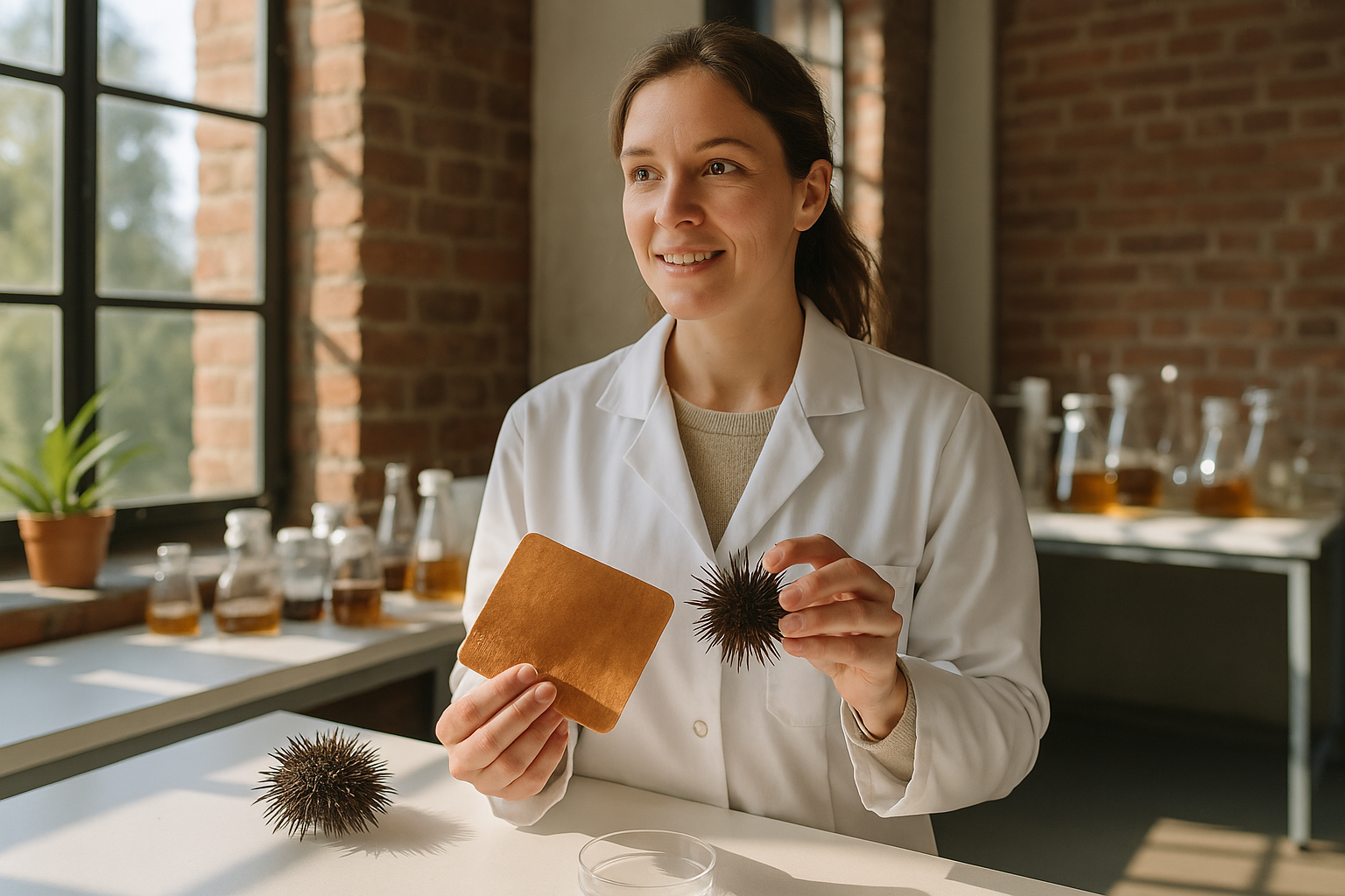 Foto till artikeln: Bakterier som producerar läder och sjöborrar som blir sensorer – så revolutionerar naturen våra material