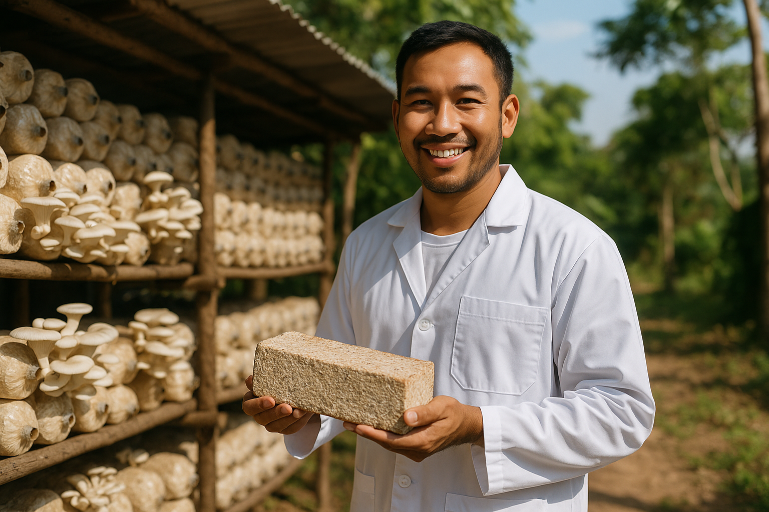 Foto till artikeln: När thailändska innovatörer förvandlar svampar till framtidens byggmaterial